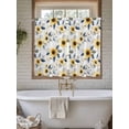 thumbnail image 7 of Tier Curtains 45 Inches Long, Sunflower Window Treatment Curtain Drapes, Spring Floral Vintage Summer Botanical Small Curtain Drapes for Bathroom Laundry Room, 27.5"x45", 2 Panels, 7 of 7