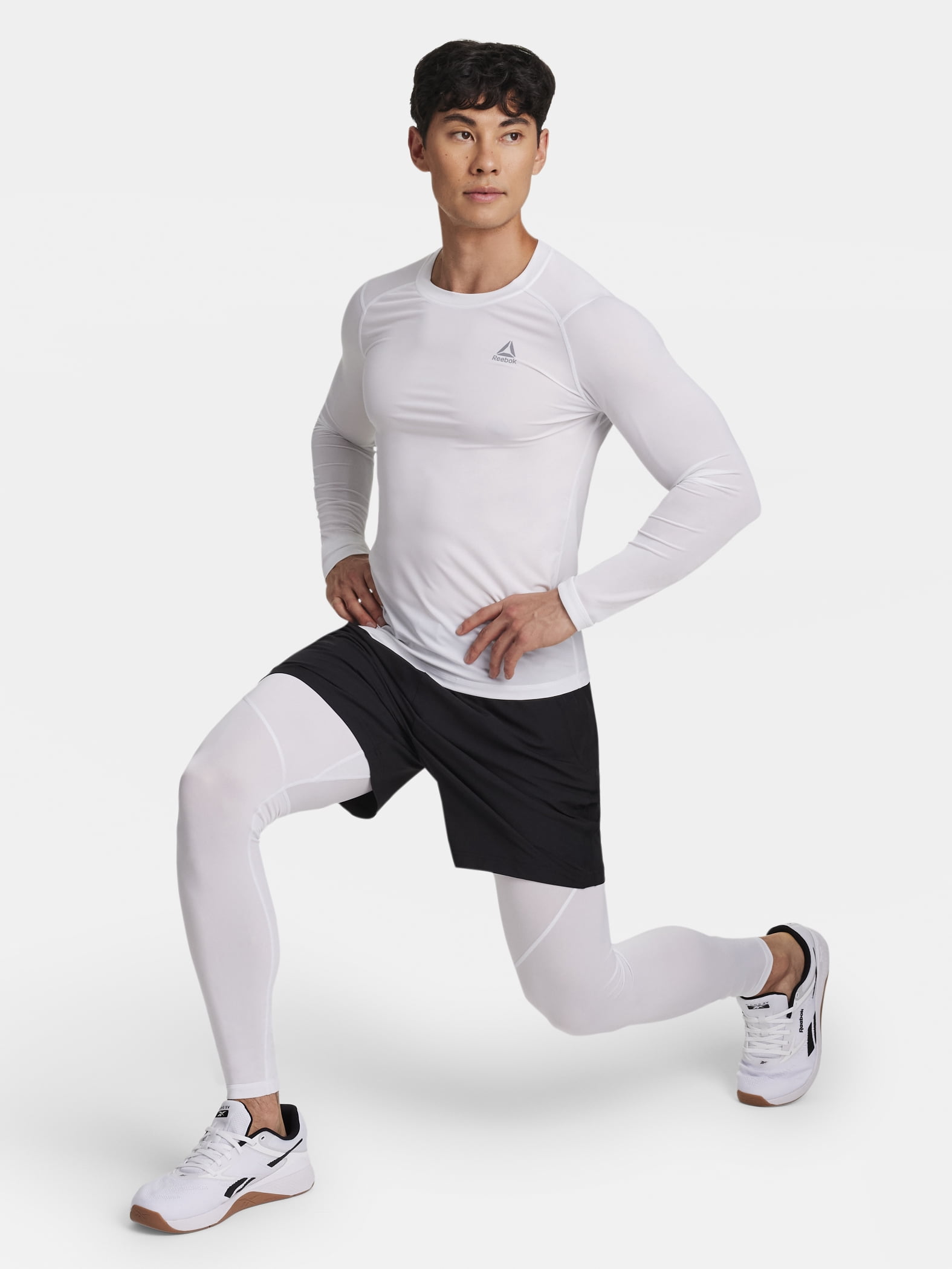 Reebok Men's and Big Men's Kinetic Compression Long Sleeve Top, Sizes XS-5XL