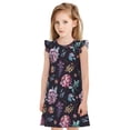 thumbnail image 1 of Balery Roses Flowers Camisón de princesa para niñas, pijama de algodón con mangas abullonadas, suave y bonito.-Small, 1 of 6