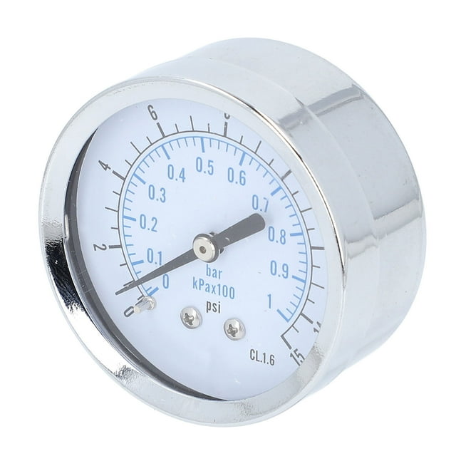 Manómetro De Dial, Manómetro Axial De 2,5 Pulgadas De Alta Precisión NPT De 1/4 Pulg. Para Entornos Comerciales Industriales