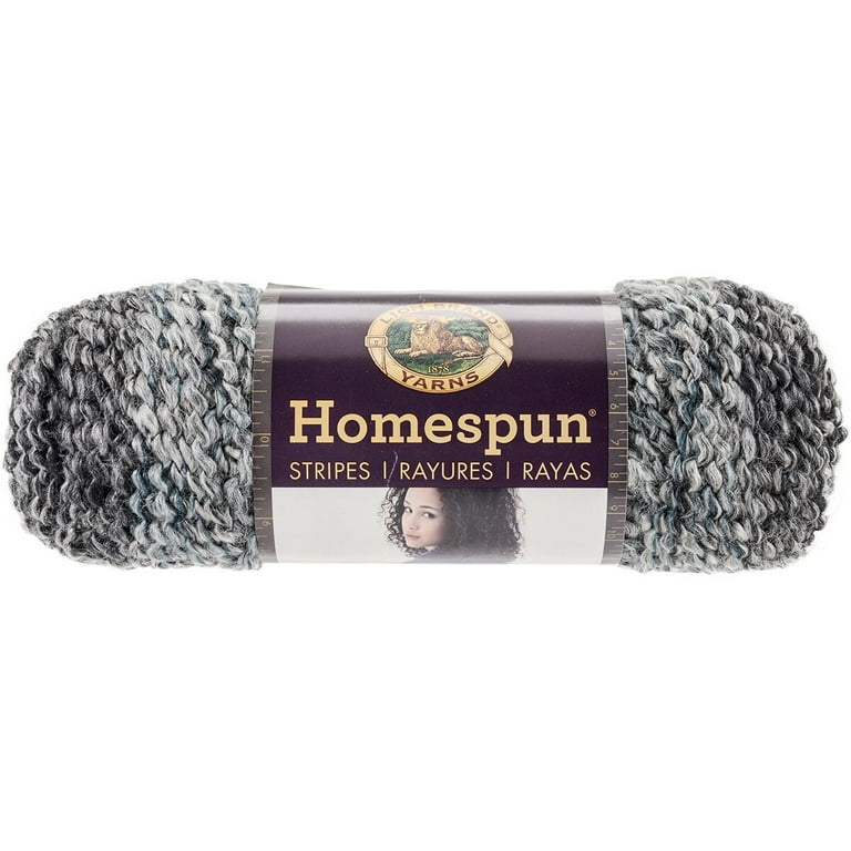 (3 Pack) Lion Brand Yarn Homespun Bulky Yarn, Beachside Stripes