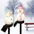 thumbnail image 5 of 4 PCS Christmas Snowman Pathway Lights Outdoor Decoration, Snowman Landscape Path Lights Stake, LED Waterproof Holiday Walkway Lights for Decor Garden, Yard, Lawn, Park, Porch, Lane, Path Plug in, 5 of 14