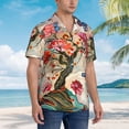 thumbnail image 3 of Disketp Butterflies And Flowers Painting Hawaiian Shirts for Men,Mens Casual Short Sleeve Button Down Shirts Beach Shirt,XX-Large, 3 of 7