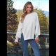 thumbnail image 5 of Sudaderas de Gran Tamaño para Mujer, Cuello Redondo, Larga, Informales, Holgadas, con Abertura, Otoño 2025 Gris M, 5 of 8