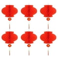 thumbnail image 1 of FRCOLOR Lanternes 60 Pcs Lanternes en Papier Plastique Rouges Lanternes Rondes en Papier Plastique Lanternes Chinoises Pliables en Plastique Lanternes Suspendues Festives,5.12"X5.12"X7.87 Pouces, 1 of 4
