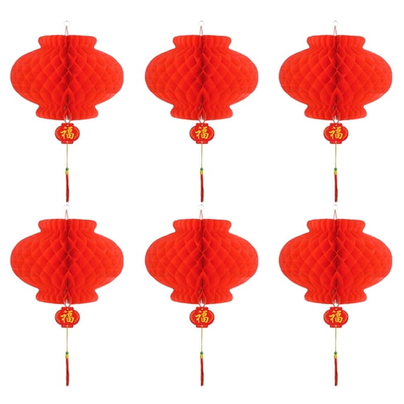 60 PCS Paper Festive Lantern Shopping Mall Decorations Hanging Lanterns