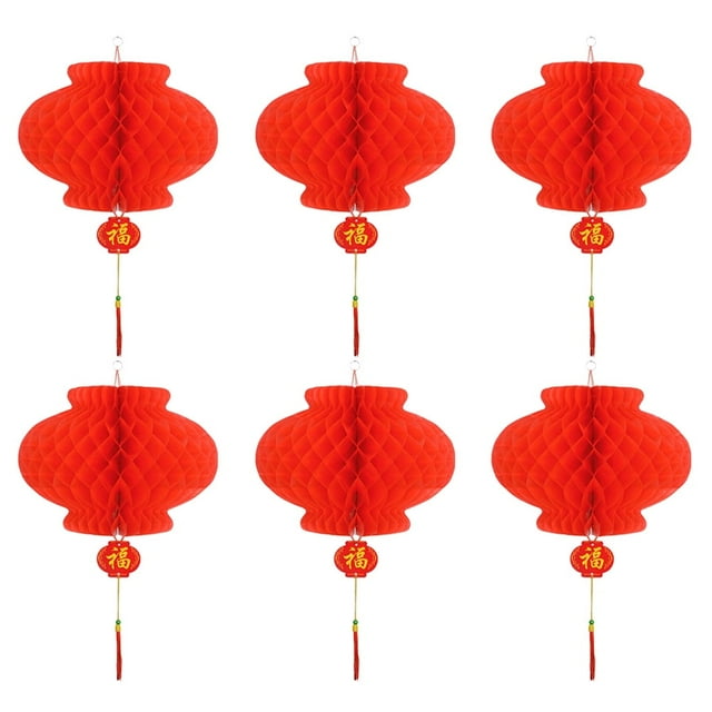 FRCOLOR Lanternes 60 Pcs Lanternes en Papier Plastique Rouges Lanternes Rondes en Papier Plastique Lanternes Chinoises Pliables en Plastique Lanternes Suspendues Festives,5.12"X5.12"X7.87 Pouces