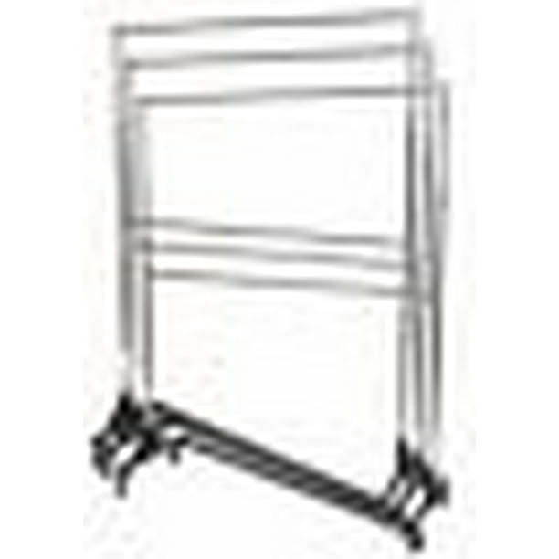 Commercial Grade Double Bar Rolling Z Rack with Nesting Black Base (SET