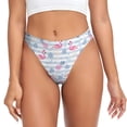 thumbnail image 1 of Balery Flamingo and Pineapple Tangas de Algodón para Mujer con Estampado – Ropa Interior Sexy, Transpirable, G-string-Medium, 1 of 6