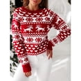 thumbnail image 2 of Christmas Elk Long Sleeve Knitted Sweater, 2 of 8