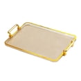 thumbnail image 1 of Serving Tray Cosmetic Storage Tray Decorative Tray Food Trays Versatile for Bar, Amber Gold Edge, 1 of 8