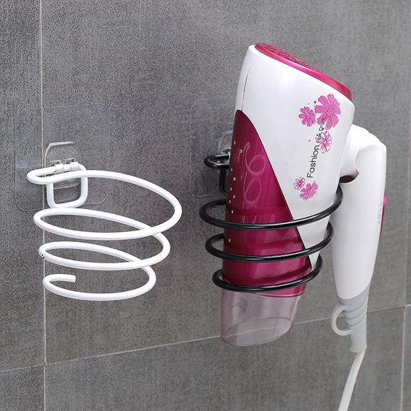 1X Hair Dryer Stand Hair Dryer Holder Rack Barber Salon Styling Storage Straighteners Organizer Gif Home Textile Storage