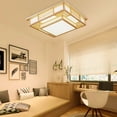 thumbnail image 3 of LED Wood Square Tatami Ceiling Light Fixture Chinese Japanese Grid Lamp w/Remote Pendant Light Fixture Wood Square Japanese Hanging Ceiling Lamp Tatami w/Remote, 3 of 10