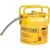Eagle Manufacturing 1215Y D.O.T. Approved Transport Can with 0.875 in. Flexible Hose Type II, Yellow - 5gal