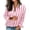 Pink(Womens Tops), variant on GUACER Womens Stripe Button-Up Shirts Collared Long Sleeve Tops Loose Fit Casual Lightweight Blouses