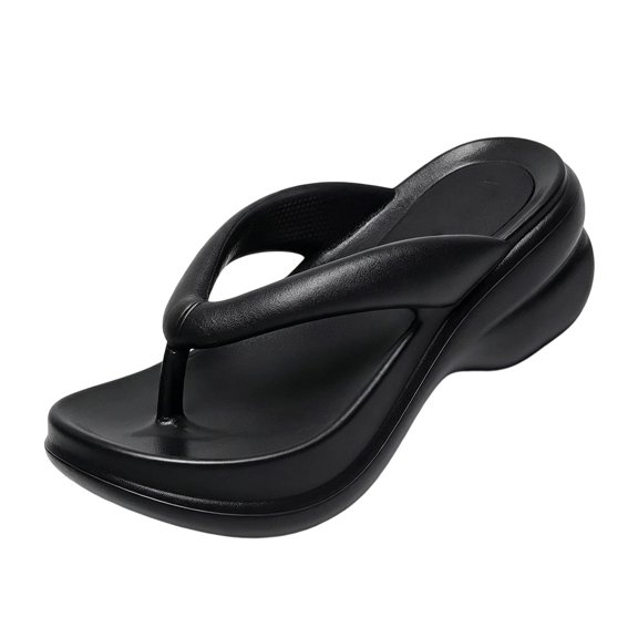 Thick Sole Wedges Flip Flops For Women Summer Platform Sandals Woman Non-slip Beach Slippers Girls Outdoor Slides 40