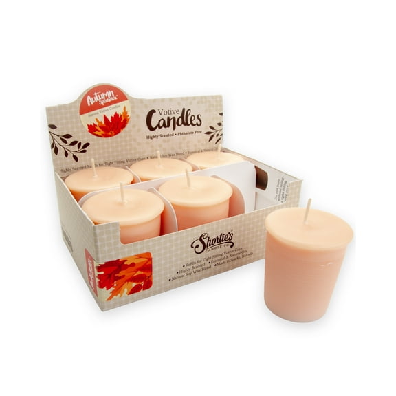 Autumn Splendor Soy Votive Candles - Scented with Natural Fragrance Oils - 6 Orange Natural Votive Candle Refills - Christmas & Holiday Collection