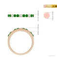thumbnail image 5 of ANGARA Natural Round Emerald and Diamond Half Eternity Wedding Ring in 14K Rose Gold for Women (Size-2mm) | May Birthstone, Birthday, Anniversary, Jewelry Gift for Women | Natural Emerald Ring, 5 of 9