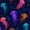 Color 3, variant on Peel and Stick Wallpaper Colorful Jellyfish Neon Glow Dark Wall Mural 23.6in x 9.8ft Self Adhesive Removable Wall Paper Renter Friendly Wallpaper for Bedroom Living Room Cabinets