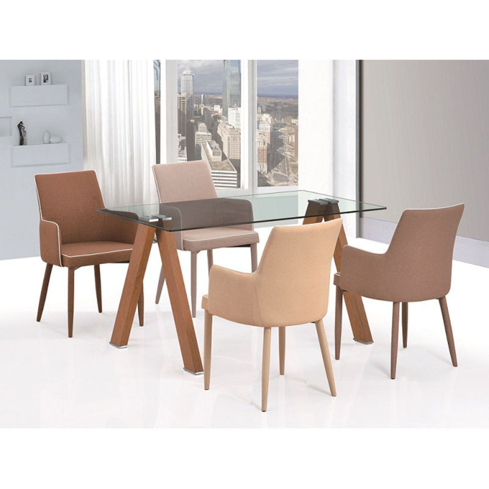 Diamond Sofa Element Rectangular Glass Top Dining Table Wood Grain Diamond Sofa Element Rectangular Glass Top Dining Table Wood Grain Com