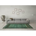 thumbnail image 3 of Ahgly Company Indoor Round Persian Turquoise Blue Traditional Area Rugs, 7' Round, 3 of 4