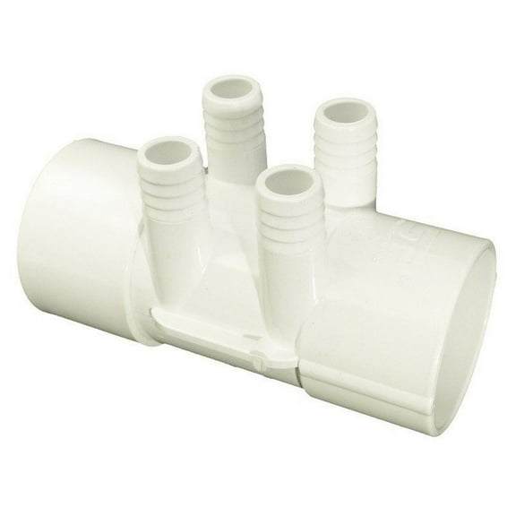 Waterway 672-7110B 2" Slip x 2" Spigot x 0.75" Ribbed Barb Manifold