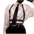 thumbnail image 2 of Wowcloth Men's Sensual Chest Harness, Dual-sided PU and Leather Straps for Adult Performance and Role Play, Compatible with T-Shirts and Shirts, 2 of 5