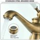 thumbnail image 5 of Grifo de baño antiguo de latón con mezclador de lavabo de una sola palanca con control cerámico para agua caliente y fría, 5 of 5