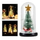 thumbnail image 5 of Árbol de Navidad artificial de regalo, guirnalda de luces LED en el árbol, árbol de Navidad en cúpula, único. Estrella santa, 5 of 9