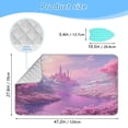 thumbnail image 2 of Ironing Mat Portable Ironing Blanket for Table Top Travel Ironing Pad for Washer Dryer 27.6" x 47.2" Pink Fantasy-style Landscape, 2 of 6