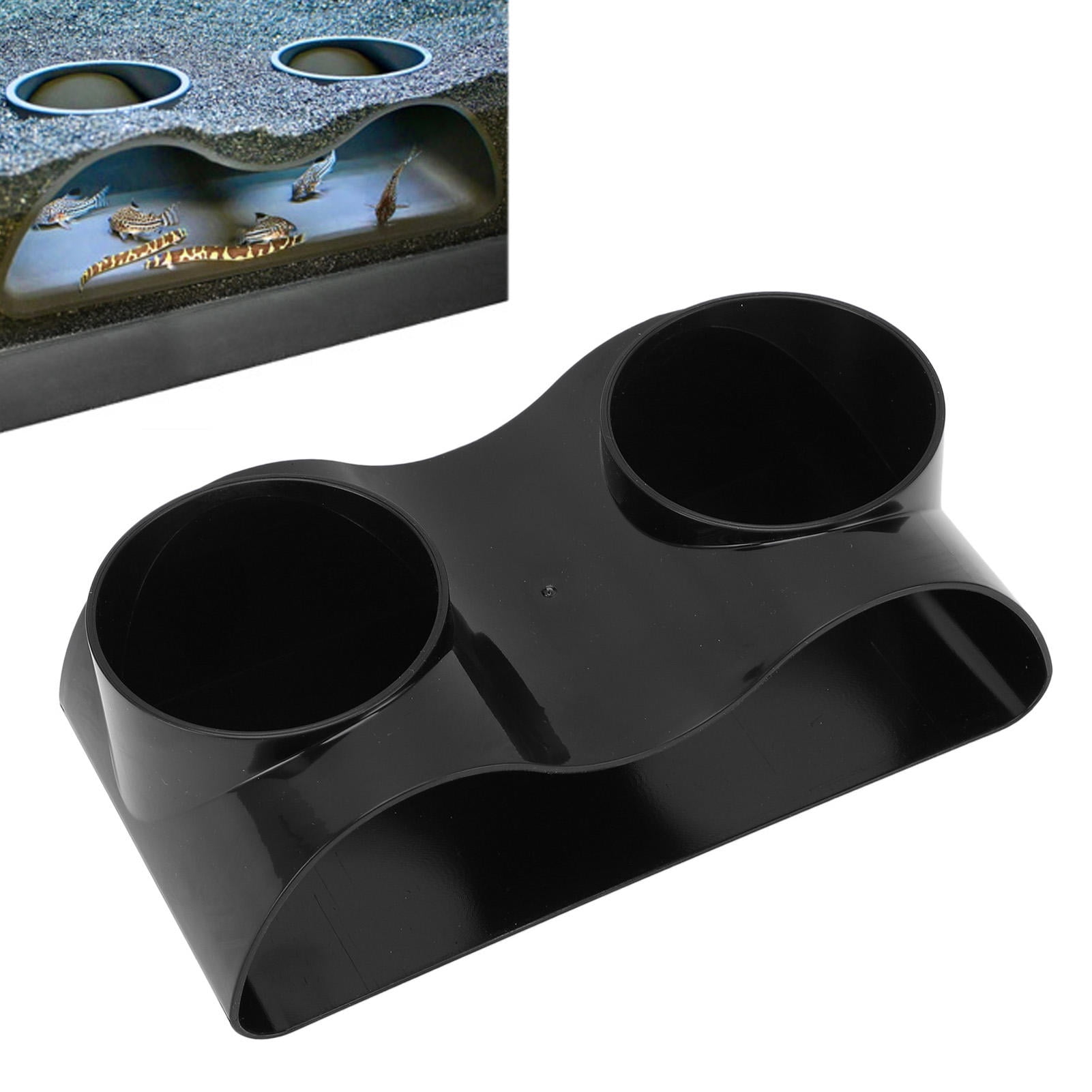 BIMZUC Aquarium Tunnel 2‑Entrance Fish & Shrimp Hideout – Safe ABS Submarine Cave for Small Aquatic Creatures