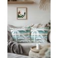 thumbnail image 2 of Outdoor Pillows Waterproof, Palm Tree Bedding Throw Pillows with Insert for Couch Sofa Bed, Coastal Tropical Coconut Plants Green Wooden 16x16 Inch Pillowcases Decorative Patio Pillow Set of 2, 2 of 4
