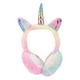 thumbnail image 1 of 1 orejera de peluche con diseño de unicornio de dibujos animados, cálida y protectora para los oídos., 1 of 5