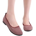 thumbnail image 3 of EHQJNJ Ladies Casual Shoes with Arch Support Flat Shoes for Women Round Toe Ballet Leisure Shoes with Arch Support Washable Comfortable Knit Shoes Wide Width Casual Shoes for Women, 3 of 8