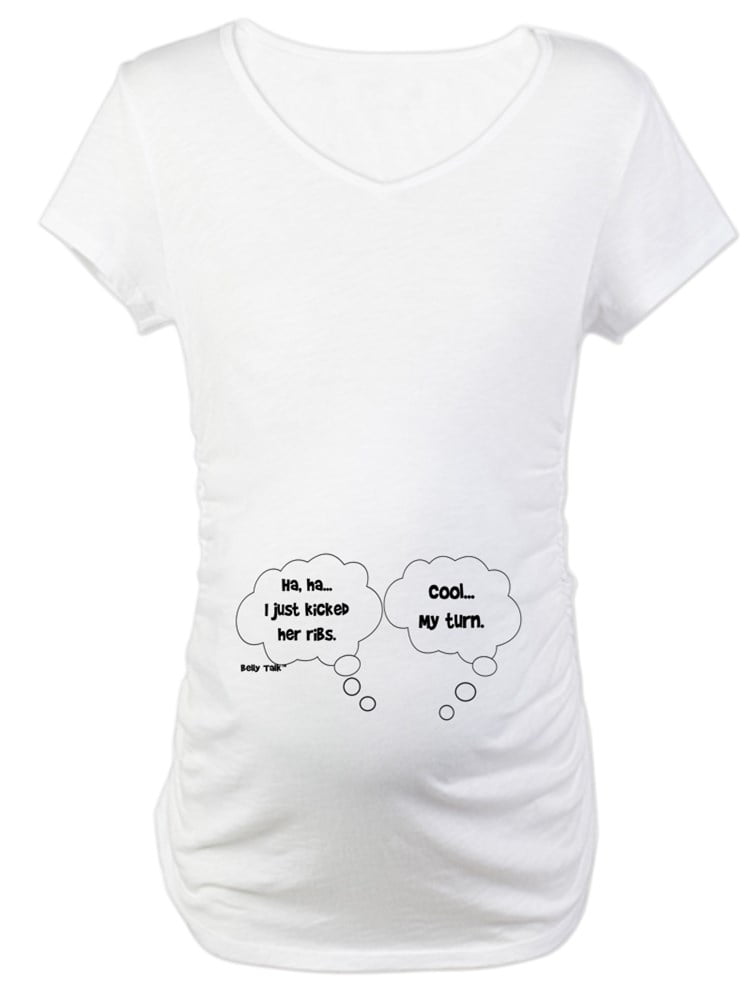 CafePress - I KICKED MOM...TWINS Maternity T Shirt - Cotton T -shirt, Cute & Funny Pregnancy Tee Walmart.com