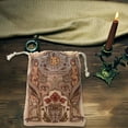 thumbnail image 4 of Tarot Card Holder Flannel Tarot Deck Bag Drawstring Pouch Mystical Drawstring Tarot Bag with Flower  Pattern Portable Jewelry Pouch Bags for Tarot Deck Cards Dice newcomer, 4 of 8