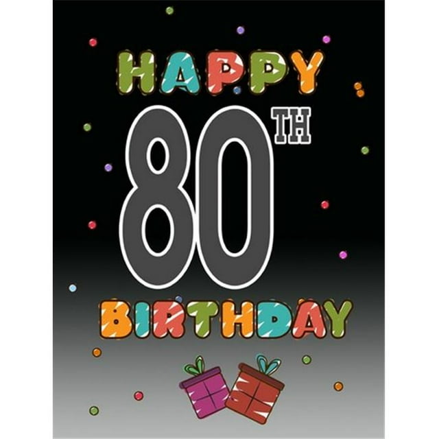Carolines Treasures CJ1127GF Happy 80Th Birthday Flag Garden Size