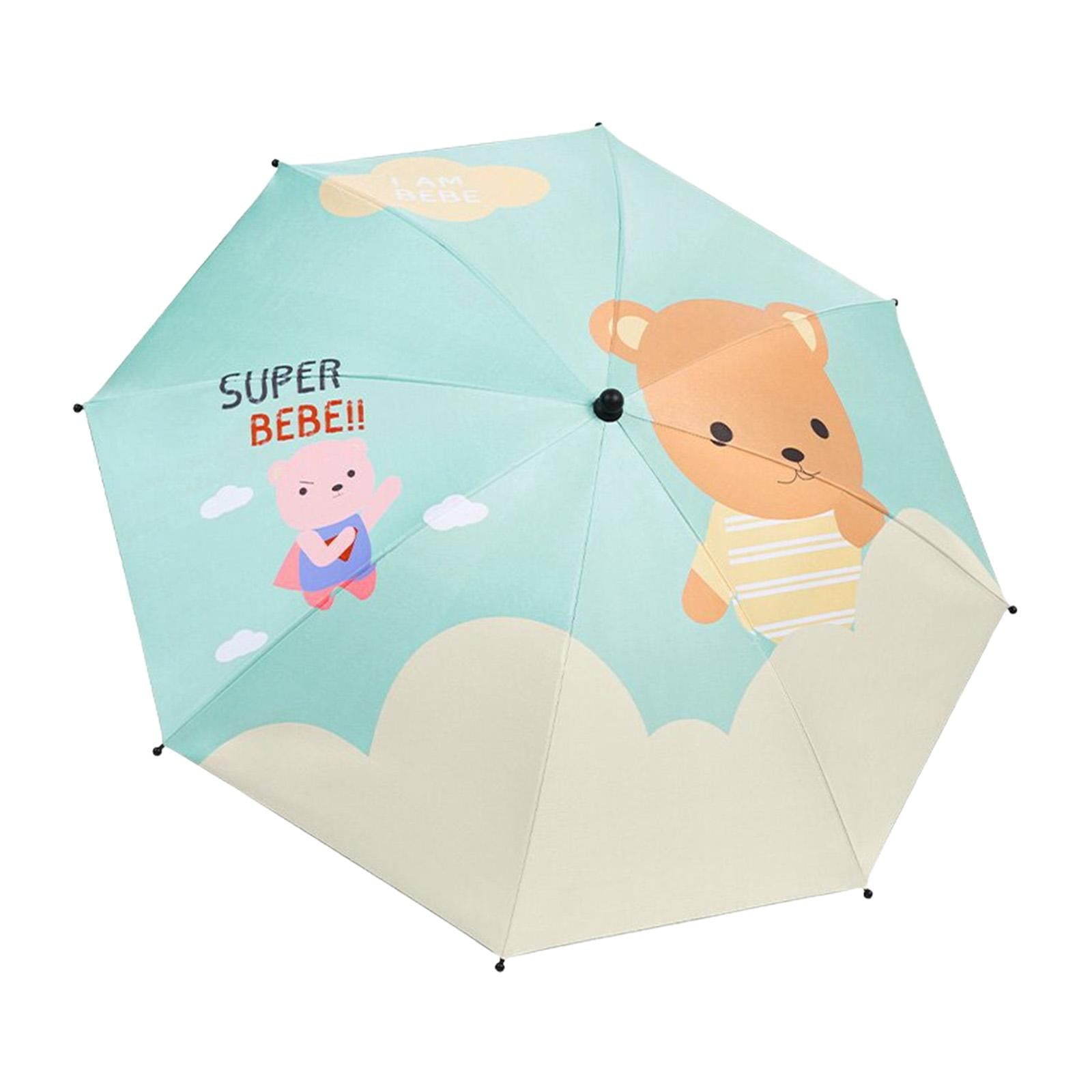 harayaa Baby Pram Umbrella with Clamp Baby Stroller Parasol Universal Summer 360 Degree bear