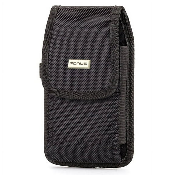 Case Belt Clip for iPhone 11/12/13/14/15/Pro - Swivel Holster Rugged Cover Pouch Carry Protective Black Canvas