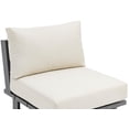 thumbnail image 6 of Meridian Furniture Maldives Cream Water Resisting Outdoor Patio Armless Chair, 6 of 12