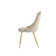 thumbnail image 3 of Topline Home Furnishings Velvet Side Chair with Gold Legs, 3 of 6