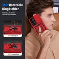 thumbnail image 6 of for Samsung Galaxy S23 Ultra Case with Camera Lens Cover, 10 FT Military Grade Drop Protection, Magnetic Ring Holder Kickstand Protective Phone Case for Samsung Galaxy S23 Ultra, Red, 6 of 12