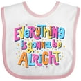 thumbnail image 3 of Inktastic Everything is Gonna be Alright Inspirational Quote Boys or Girls Baby Bib, 3 of 4