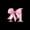 Black Pink M, variant on Manfei Watercolor Bow Letter M Twin Sheet Sets for Girls, Black Pink Initial Bedding, 3pcs