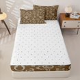 thumbnail image 4 of Erosebridal Western Cowboy Pattern Zipper Queen Comforter Set with Fitted Sheet and 2 Pillowcases,Desert Cactus Print Zipper Bedding Set,Brown White,Reversible, 4 of 6