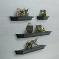 thumbnail image 5 of Melannco Floating Wall Shelves Set of 4 Black, 5 of 9