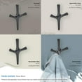 thumbnail image 6 of Amerock Kodiak Contemporary Triple Prong Matte Black Wall Hook, 6 of 9
