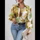 thumbnail image 4 of Camisas de Estilo Bohemio con Cuello en V, Botones y Mangas Largas con Estampado Floral para Mujer, para Otoño. Verde Amarillo S, 4 of 10