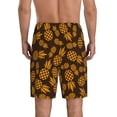 thumbnail image 2 of Balery Colorful Pineapple Men's Cotton Knit Pajama Shorts Waistband & Pockets,Short Pajama Pants-3X-Large, 2 of 8