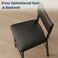 thumbnail image 5 of Dining Table Set for 4 with Footrest and Backrest, 4 Upholstered Bar Stools, Includes Corner Protector for Small Spaces, Retro Brown Style, 5 of 11